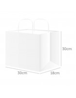 Sacola Papel Branco 30x30x18cm - 2052 